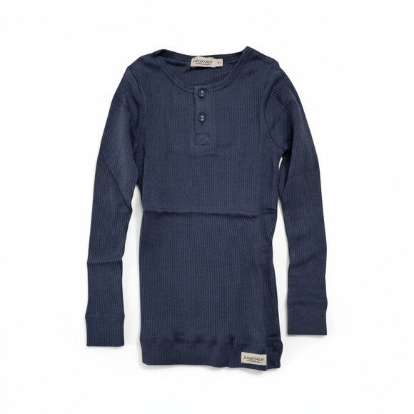 MARMAR COPENHAGEN - LONG SLEEVE TEE - 50%COTTON - NAVY - NEW NO TAG - Picture 1 of 5